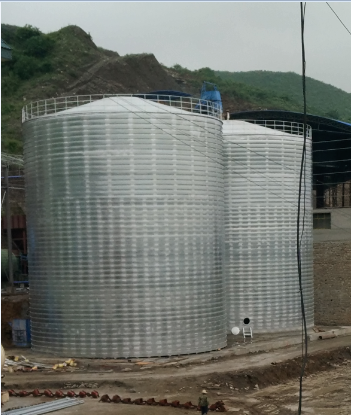 霍邱粮食钢板仓的安装全过程不用热焊接